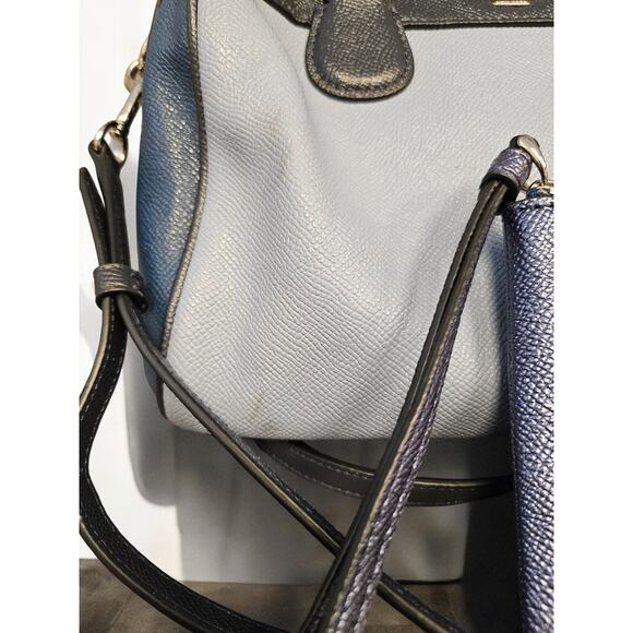 Coach Colorblock Pebbled Leather Satchel with Matching Wristlet - Picture 2 of 9